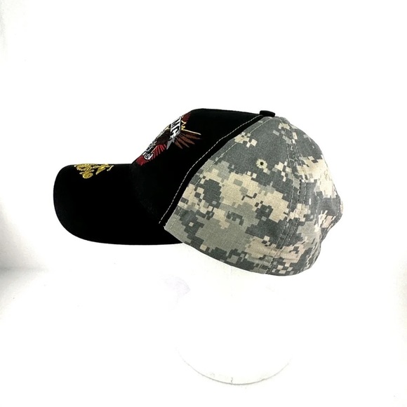 USMC Marine Corps Never Accept Defeat Camouflage Baseball Hat - Made in USA - Picture 5 of 7